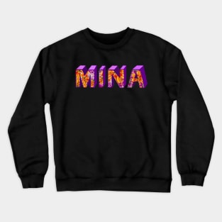 Top 10 best personalised gifts 2022  - Mina floral - personalised,personalized custom name in ombre Crewneck Sweatshirt